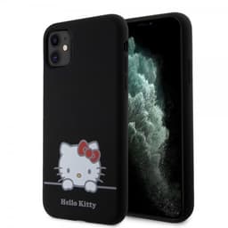 Hello Kitty iPhone 11 Deksel Liquid Silicone Svart