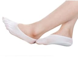 5-pack Osynliga tåstrumpor / Fingerstrumpor Dam - Vita