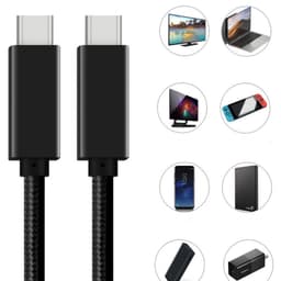 Type C - Type C -kaapelin pikalataus 20Gbps PD100W 4K 60Hz 1 m
