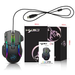 Lett kablet gamingmus med 13 RGB-belysning, 6 justerbare DPI