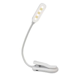 INF LED klemme spot clamp lampe med 3 lysmoduser 360° roterbar Hvit