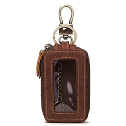 Bil nøglering Nøgle etui Holder pose Brun