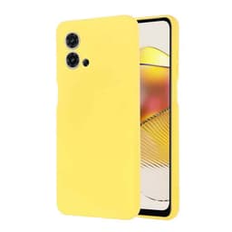 Liquid silikone cover Motorola Moto G84 - Gul