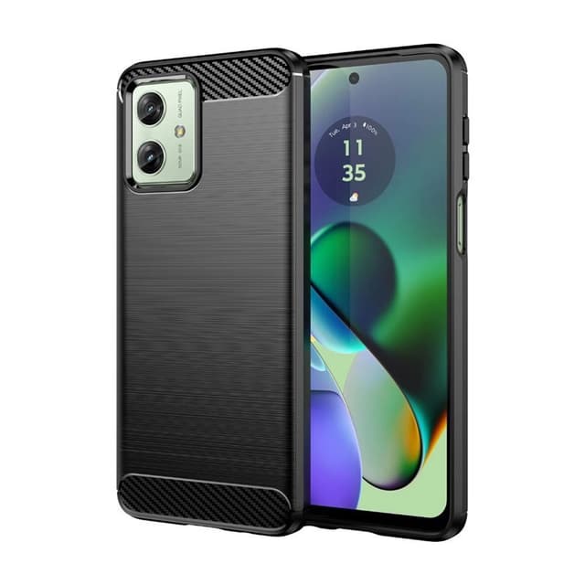 Borstat silikon skal Motorola Moto G54 - Svart