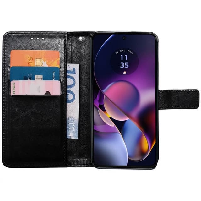 Plånboksfodral 3-kort Motorola Moto G54 - Svart