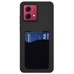 Silikon deksel med kortholder Motorola Moto G84 - Svart