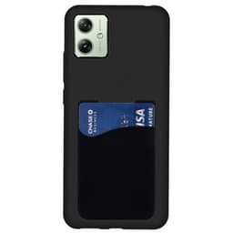 Silikon deksel med kortholder Motorola Moto G54 - Svart