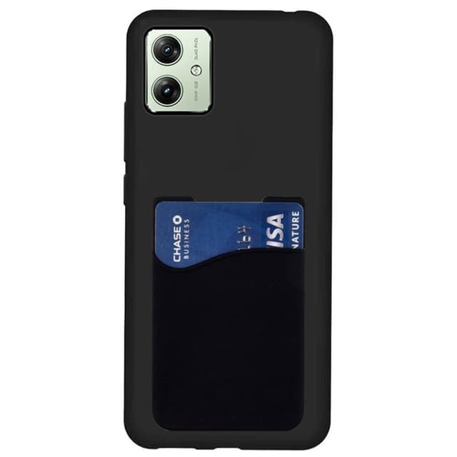 Silikon skal med korthållare Motorola Moto G54 - Svart