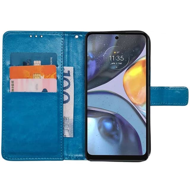 Lompakkokotelo 3-kortti Motorola Moto G84 - Vaaleansininen