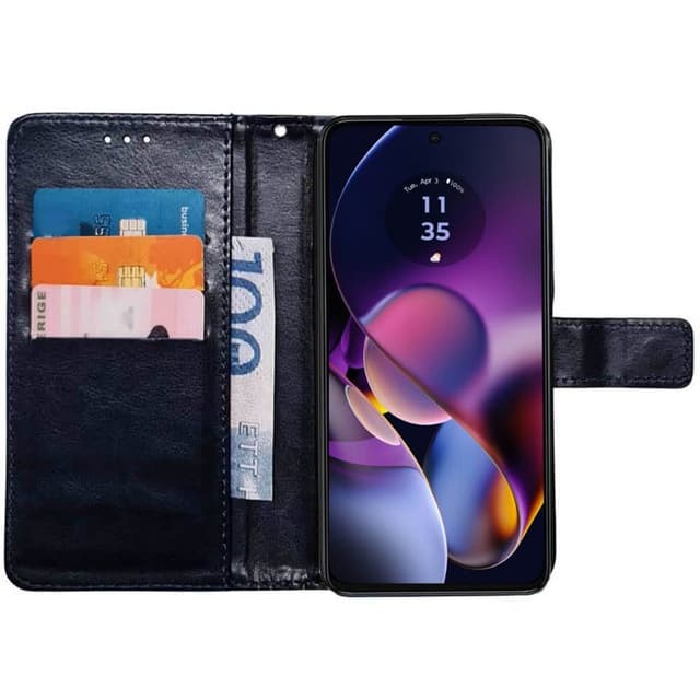 Plånboksfodral 3-kort Motorola Moto G54 - Mörkblå
