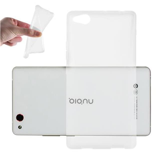 Cadorabo Funda para ZTE Nubia Z9 MAX en Transparente Rosa - Cubierta Proteccíon de Silicona TPU Delgada e Flexible con Antichoque - Gel Case Cover Carcasa Ligera