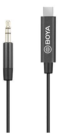 BOYA BY-K2 3.5mm TRS male to USB-C male Audio Adapter, 0.2m