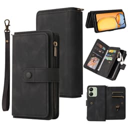 SKALO Xiaomi Redmi 13C 4G Big Wallet 17-RUM Pungetui - Sort