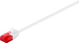 Slim netværkskabel CAT 6, U/UTP, hvid