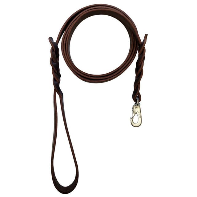 Svenskfremstillet læder hundesnor 20mm x 170cm - Brun