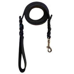 Ruotsalainen nahkainen koiran talutushihna 20mm x 210cm - Musta