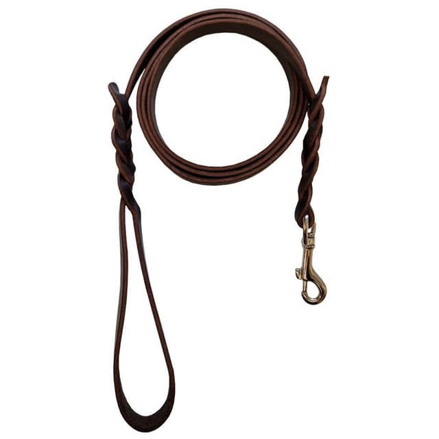 Svensktillverkat läder hundkoppel 20mm x 255cm - Brun