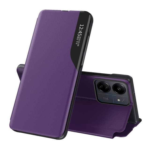 SKALO Xiaomi Redmi 13C 4G Clear View Window Case - Violetti
