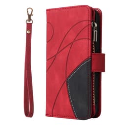 KT Wallet Case til Xiaomi Redmi 13C - Rød-sort