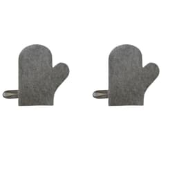 Badstuehansker i filt, 2-pakning Grå
