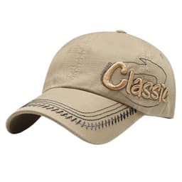 Retro afslappet denim baseballkasket beige