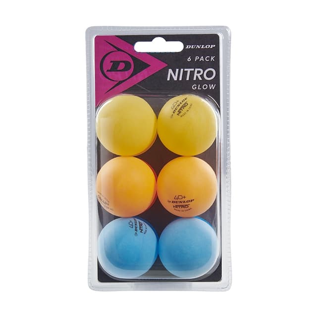 Dunlop Nitro Glow 40+ Bordtennisbolde 6-pak