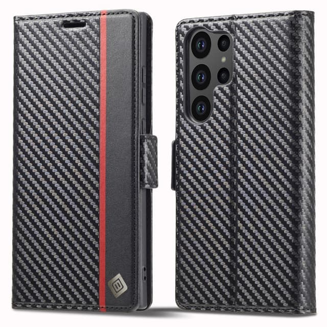 LC.IMEEKE Lommebok-deksel til Samsung Galaxy S24 Ultra - Svart