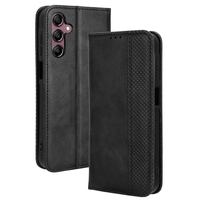 Wallet Stand Flip-telefonetui til Samsung Galaxy A15 5G - Sort