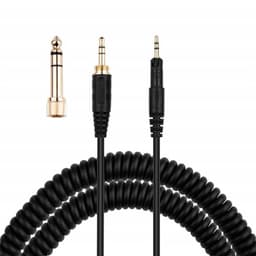 Spiral ljudkabel till Audio Technica ATH-M50X