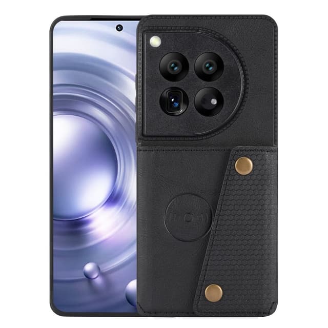 SKALO OnePlus 12 5G PU Läder Skal med Plånbok - Svart