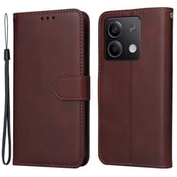 SKALO Xiaomi Redmi Note 13 5G PU-Läder Plånboksfodral - Brun