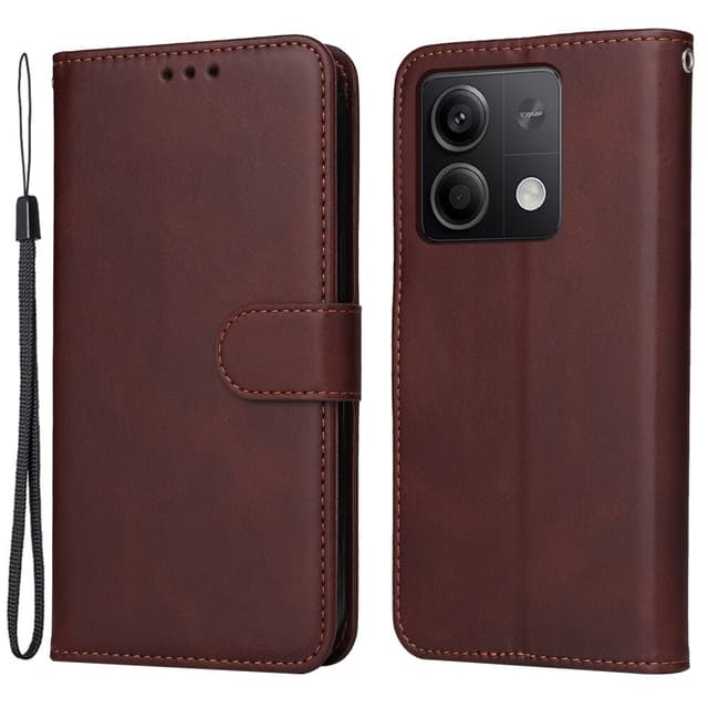 SKALO Xiaomi Redmi Note 13 5G PU-Läder Plånboksfodral - Brun