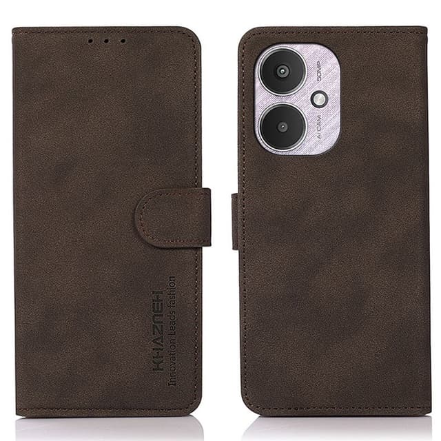 SKALO Xiaomi Redmi 13C 4G KHAZNEH Plånboksfodral i PU-Läder - Brun