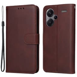 SKALO Xiaomi Redmi Note 13 Pro+ PU-læder Pungetui - Brun