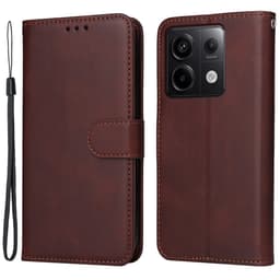 SKALO Xiaomi Redmi Note 13 Pro 5G PU-Läder Plånboksfodral - Brun