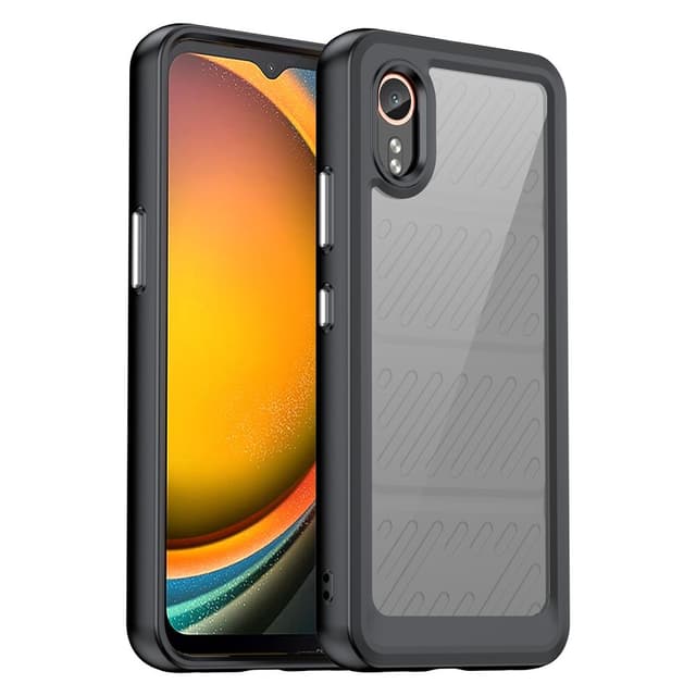 SKALO Samsung Xcover 7 Armor Hybrid Bumper Suojakuori - Musta