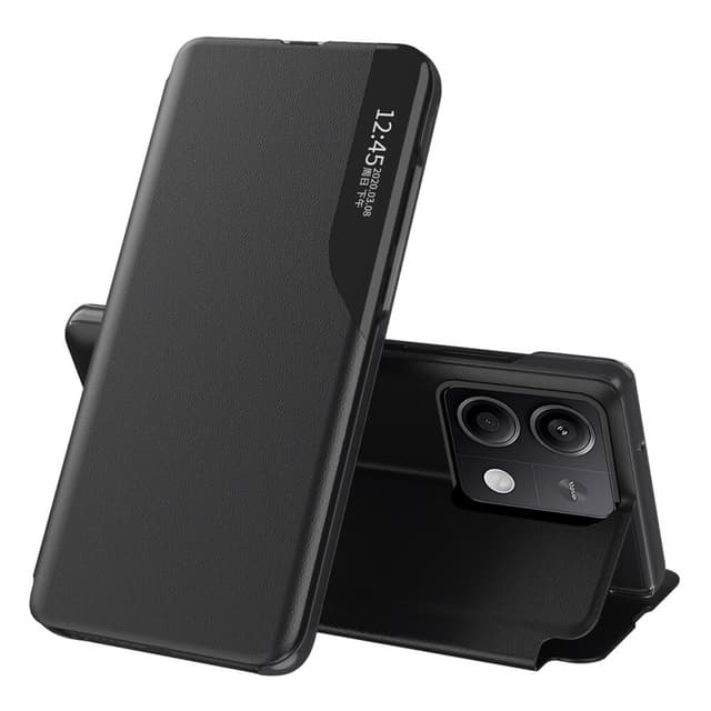 SKALO Xiaomi Redmi Note 13 5G Clear View Window Case - Musta