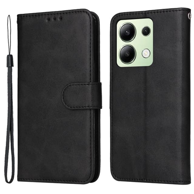 SKALO Xiaomi Redmi Note 13 4G PU-læder Pungetui - Sort