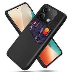 SKALO Xiaomi Redmi Note 13 5G Premium PU Nahka kortinhaltija Suojakuori - Musta