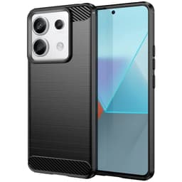 SKALO Xiaomi Redmi Note 13 Pro 5G Armor Carbon Iskunkestävä TPU suojakuori - Musta