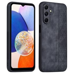 SKALO Samsung A15 4G AZNS PU-Läder Skal - Svart