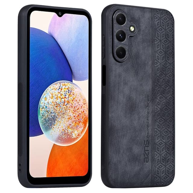 SKALO Samsung A15 4G AZNS PU-Läder Skal - Svart