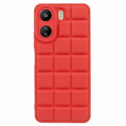 SKALO Xiaomi Redmi 13C 4G Puffer Bumper TPU-suojakuori - Punainen