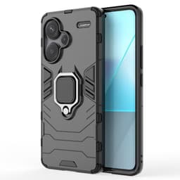 SKALO Xiaomi Redmi Note 13 Pro+ Armor Hybridi metallirengas kuori - Musta