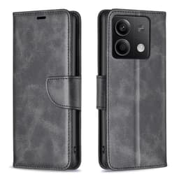 SKALO Xiaomi Redmi Note 13 4G Lompakkokotelo PU-nahkaa - Musta