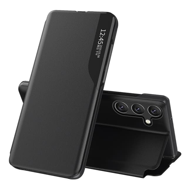 SKALO Samsung A15 4G Clear View Window Case - Musta