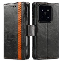 SKALO Xiaomi 14 5G CASENEO 002 Series Premium PU-nahkalompakko - Musta