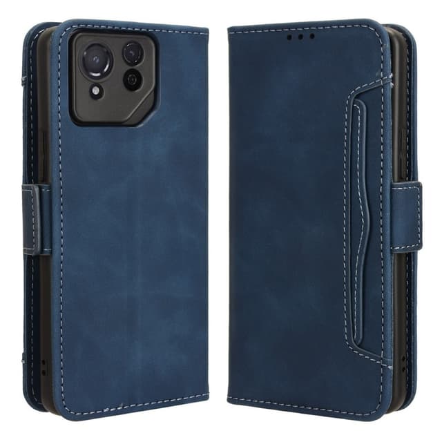 SKALO Asus ROG Phone 8 Pro 5G 6-lokeroa Lompakkokotelo - Sininen