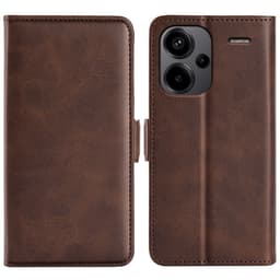 SKALO Xiaomi Redmi Note 13 Pro+ Premium Plånboksfodral - Brun