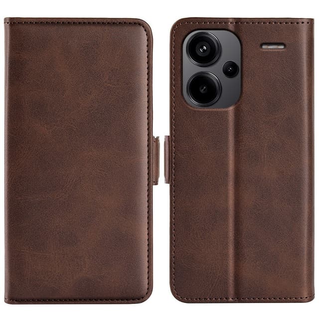 SKALO Xiaomi Redmi Note 13 Pro+ Premium Plånboksfodral - Brun